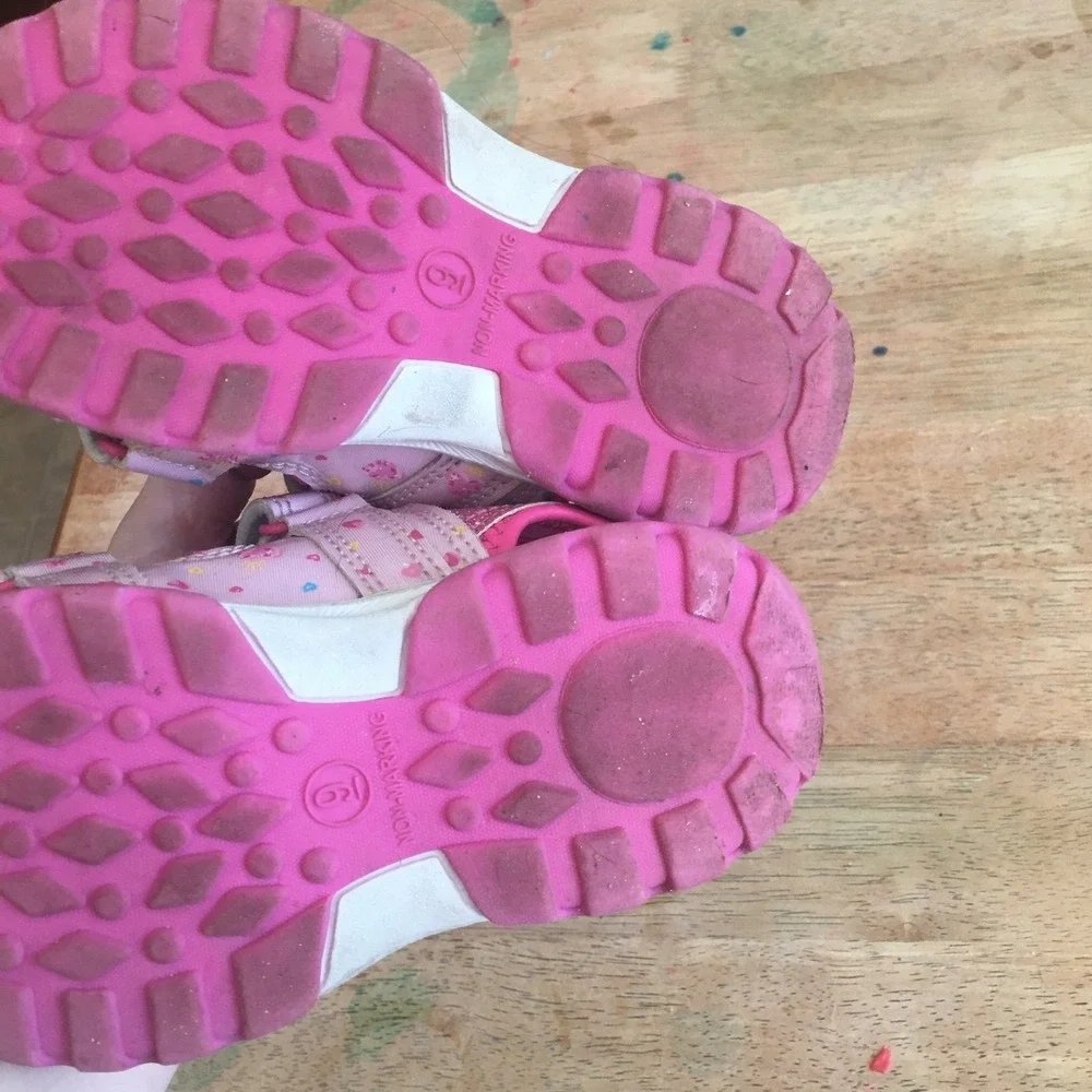 Disney Princess & Wonder Nation Girls Shoes Size 9 Pink Black Good Bundle Bows
